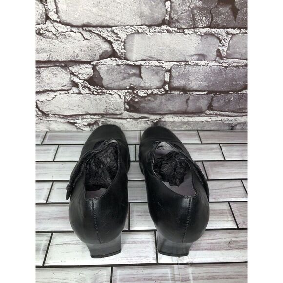 BeautiFeel Black Leather MaryJane Comfort Casual Pump Heels Women’s 39EU/8.5M US - Picture 6 of 16